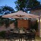 Flash Furniture Sedona 10FT Round Umbrella w/32 Solar LED Lights, Built in Cross Base, Easy Lift/Tilt Function, Tan GM-WL-UU012-TAN-GG - alternate 3